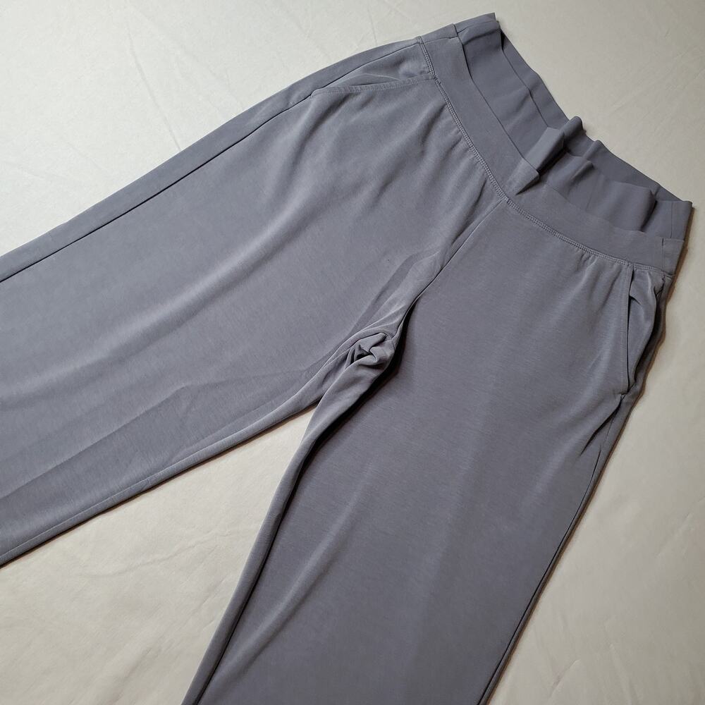 Athleta Women's Size L Seasoft Straight Pant Drawstring Gray 533653